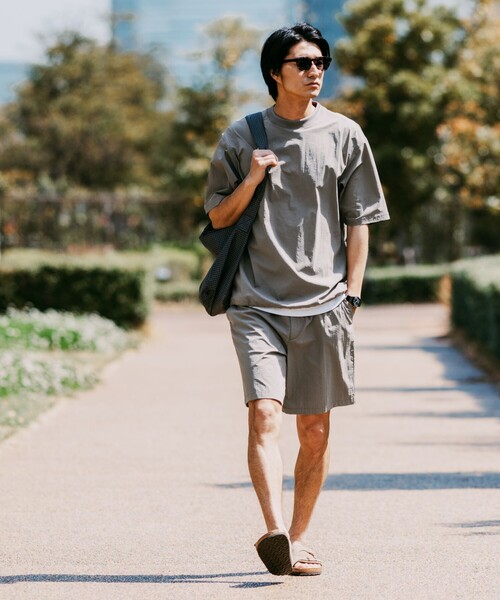 green label relaxing（グリーンレーベルリラクシング）の「WONDER CLOTH ショーツ ショートパンツ -ストレッチ・接触冷感・吸水速乾-（その他パンツ・メンズ・ライトブルー/ブラック/ネイビー/ダークグレー/モカ・S/M/L/XL）」の6枚目の写真