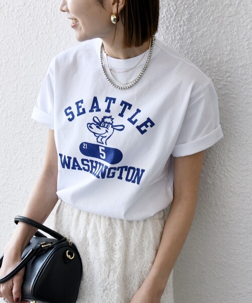 Champion:〈洗濯機可能〉クルーネック カレッジ ロゴ TEE 25SS（T