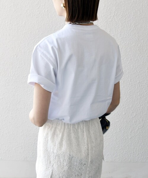 Champion(チャンピオン)の「Champion:〈洗濯機可能〉クルーネック カレッジ ロゴ TEE 25SS(Tシャツ/カットソー・レディース・グレー/ホワイト/ダークグレー・ONE SIZE)」の7枚目の写真