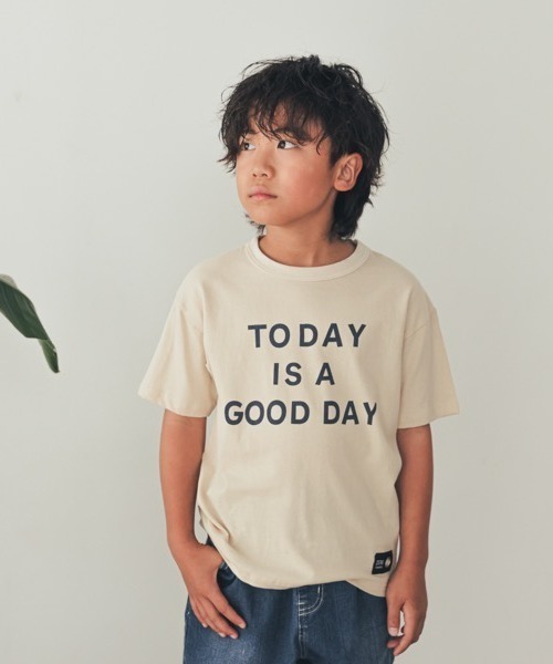 ZERO standerd（ゼロスタンダード）の「ZERO standard/ゼロスタンダード TODAY　Tシャツ（Tシャツ/カットソー・キッズ・チャコールグレー/オフホワイト/アイボリー・110cm/120cm/130cm/140cm/150cm/160cm/100cm）」の3枚目の写真