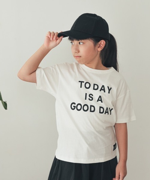 ZERO standerd（ゼロスタンダード）の「ZERO standard/ゼロスタンダード TODAY　Tシャツ（Tシャツ/カットソー・キッズ・チャコールグレー/オフホワイト/アイボリー・110cm/120cm/130cm/140cm/150cm/160cm/100cm）」の2枚目の写真