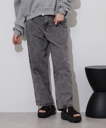 .worksデニムワイドパンツ