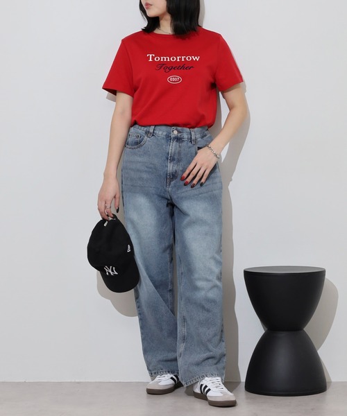 FUNALIVE(ファンアライブ)の「.worksデニムワイドパンツ(デニムパンツ・レディース・ダークグレー/サックスブルー・M-Regular/L-Regular/M-Long/L-Long)」の10枚目の写真