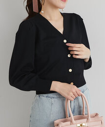 【新品タグ付き】 ラブティックボンボン カーディガン F アイスグレー ♪ へアリーウールVネックカーディガン | La boutique BonBon(ラブ