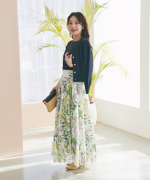 La boutique BonBon（ラブティックボンボン）の「クールタッチUVクロップドカーディガン（カーディガン/ボレロ・レディース・ブラック/サックスブルー/ホワイト/ピンク/ネイビー・FREE）」の15枚目の写真