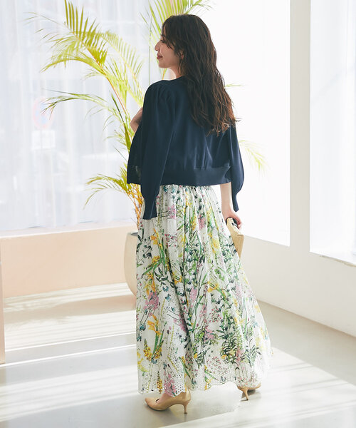 La boutique BonBon（ラブティックボンボン）の「クールタッチUVクロップドカーディガン（カーディガン/ボレロ・レディース・ブラック/サックスブルー/ホワイト/ピンク/ネイビー・FREE）」の16枚目の写真