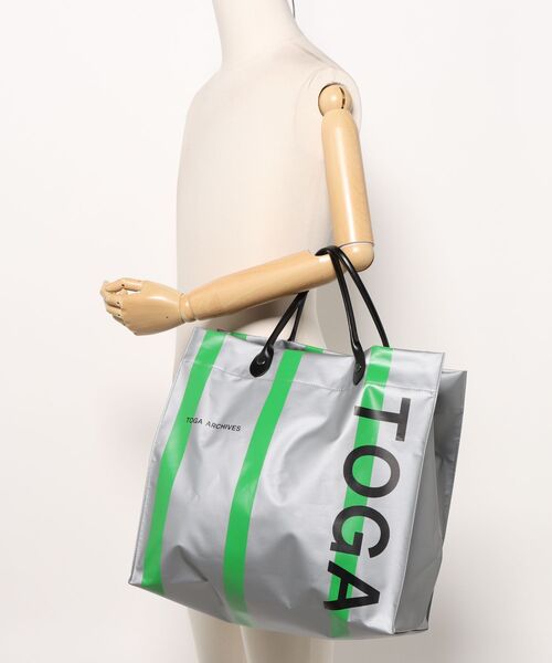 TOGA（トーガ）の「TOGA Logo toto bag（トートバッグ・レディース・ライトグレー/パープル・FREE）」の6枚目の写真