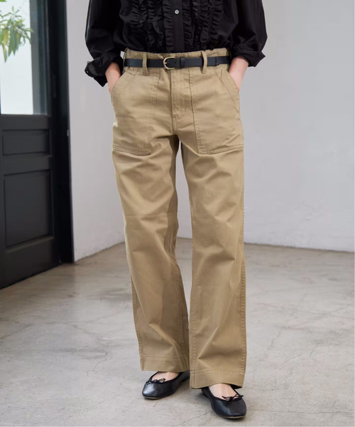 新品☆ spic＆span ベイカーパンツ ☆ホワイト34 ARMYベイカーパンツ【自宅で試着、返品送料無料】(S ホワイト