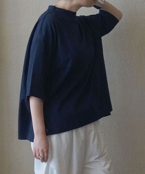 JOURNAL STANDARD LUXE(ジャーナルスタンダード ラックス)の「クラシックテンジク モックプルオーバー(Tシャツ/カットソー・レディース・ブラック/ホワイト/ネイビー/ブラックミックス・FREE)」の1枚目の写真