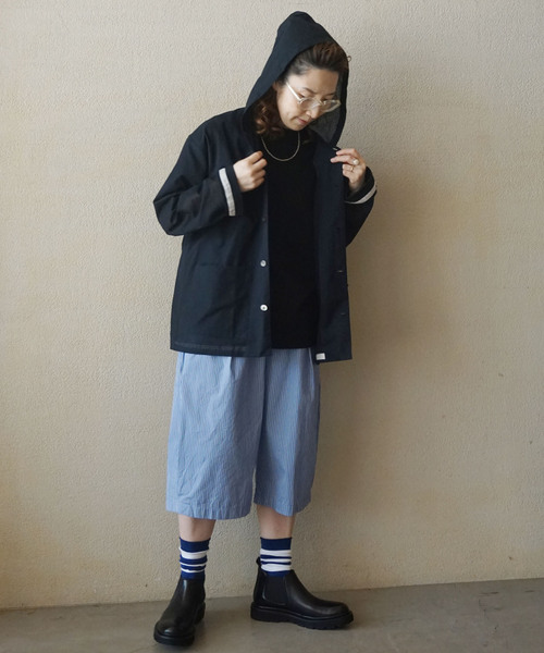 JOURNAL STANDARD LUXE(ジャーナルスタンダード ラックス)の「クラシックテンジク モックプルオーバー(Tシャツ/カットソー・レディース・ブラック/ホワイト/ネイビー/ブラックミックス・FREE)」の7枚目の写真