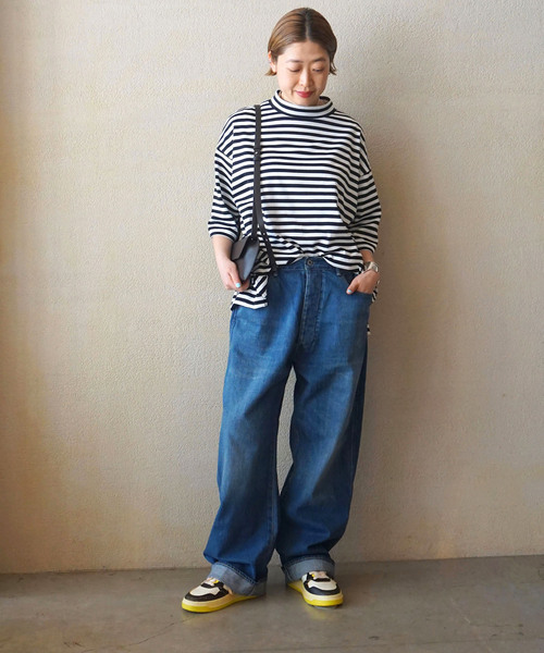 JOURNAL STANDARD LUXE(ジャーナルスタンダード ラックス)の「クラシックテンジク モックプルオーバー(Tシャツ/カットソー・レディース・ブラック/ホワイト/ネイビー/ブラックミックス・FREE)」の8枚目の写真