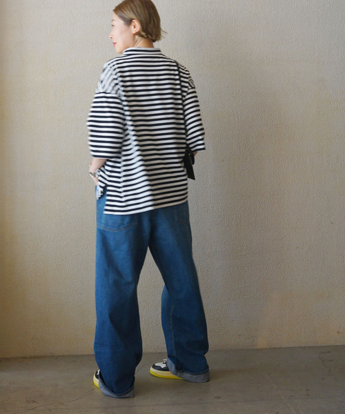 JOURNAL STANDARD LUXE(ジャーナルスタンダード ラックス)の「クラシックテンジク モックプルオーバー(Tシャツ/カットソー・レディース・ブラック/ホワイト/ネイビー/ブラックミックス・FREE)」の10枚目の写真