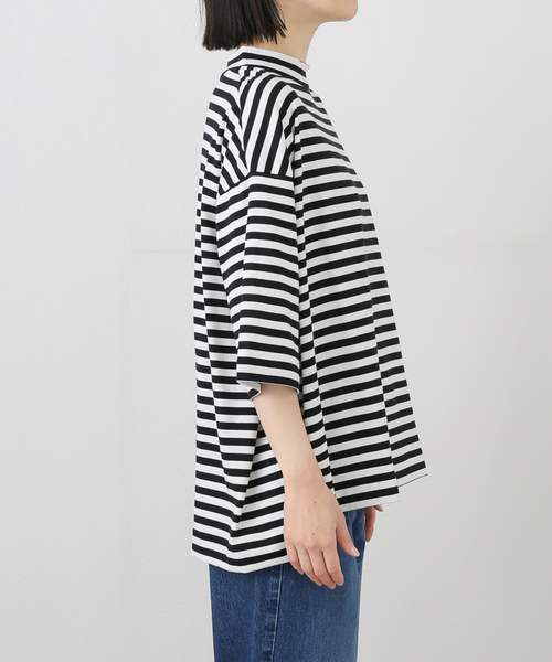 JOURNAL STANDARD LUXE(ジャーナルスタンダード ラックス)の「クラシックテンジク モックプルオーバー(Tシャツ/カットソー・レディース・ブラック/ホワイト/ネイビー/ブラックミックス・FREE)」の20枚目の写真