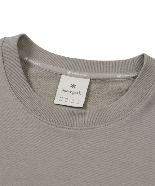 Snow Peak(スノーピーク)の「Snow Peak / Jersey Basic Sweatshirt スウェット トレーナー(スウェット・メンズ・チャコール/グレー/アイボリー/カーキ・M/XL/L)」の5枚目の写真