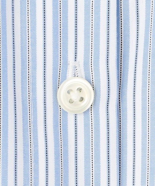 セール】【洗える】ストライプ バンドカラー ブラウス（シャツ