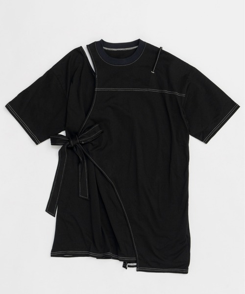 tシャツ Cutting Oversized T-shirt/カッティングオーバーTシャツ「MAISON SPECIAL/メゾンスペシャル」 レディー Cutting Oversized T-shirt/カッティングオーバーTシャツ