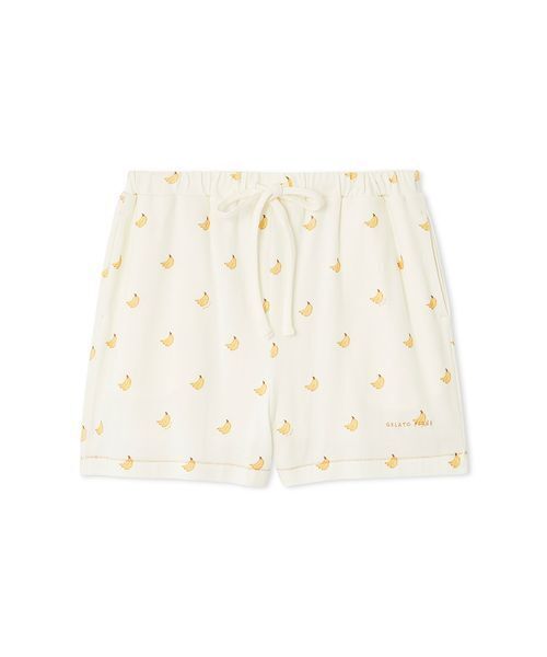 ジェラートピケ プルオーバー&ショートパンツ セットアップ バナナ柄 未使用品 gelato pique(ジェラートピケ)の「バナナ柄ショートパンツ
