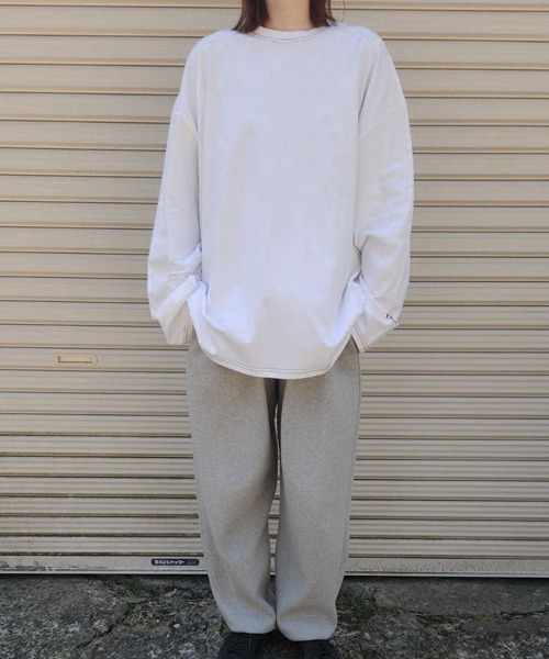 YACA(ヤーカ)の「logo print stitch L/S t-shirt/ロゴプリントステッチロングスリーブT【unisex item】(Tシャツ/カットソー・レディース・ホワイト/ブラック・FREE)」の14枚目の写真