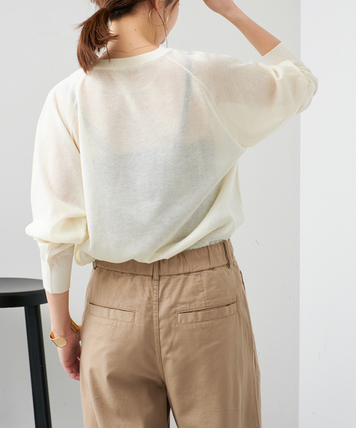 Spick & Span(スピックアンドスパン)の「チェーンステッチシアーロゴニット(ニット/セーター・レディース・チャコールグレー/アイボリー・FREE)」の18枚目の写真