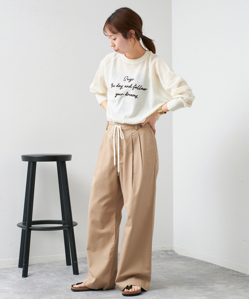 Spick & Span(スピックアンドスパン)の「チェーンステッチシアーロゴニット(ニット/セーター・レディース・チャコールグレー/アイボリー・FREE)」の16枚目の写真
