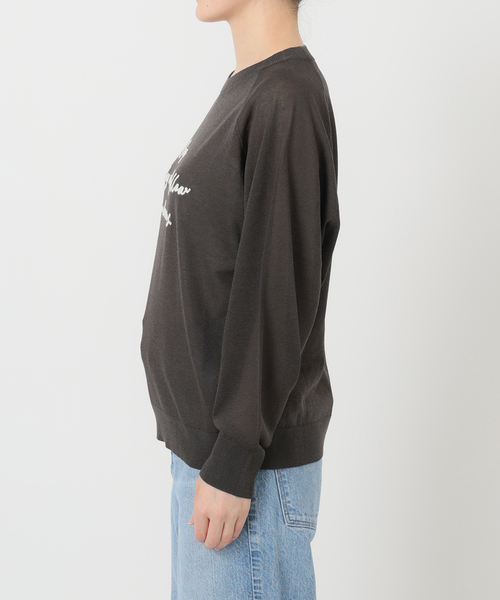 Spick & Span(スピックアンドスパン)の「チェーンステッチシアーロゴニット(ニット/セーター・レディース・チャコールグレー/アイボリー・FREE)」の13枚目の写真