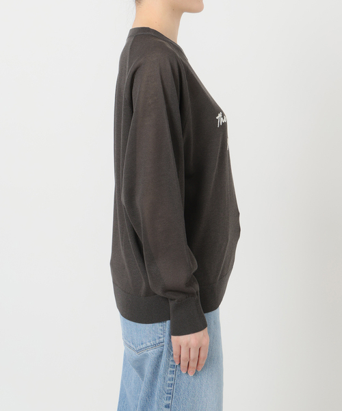 Spick & Span(スピックアンドスパン)の「チェーンステッチシアーロゴニット(ニット/セーター・レディース・チャコールグレー/アイボリー・FREE)」の11枚目の写真