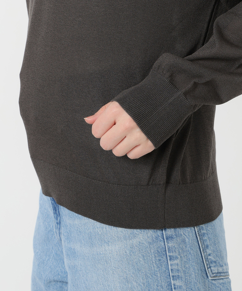 Spick & Span(スピックアンドスパン)の「チェーンステッチシアーロゴニット(ニット/セーター・レディース・チャコールグレー/アイボリー・FREE)」の9枚目の写真