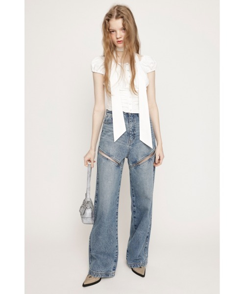 SLY スライ J/W HOLE TUCK PT デニムパンツ SLY｜J/W HOLE TUCK PT-E | Rakuten Fashion(楽天ファッション