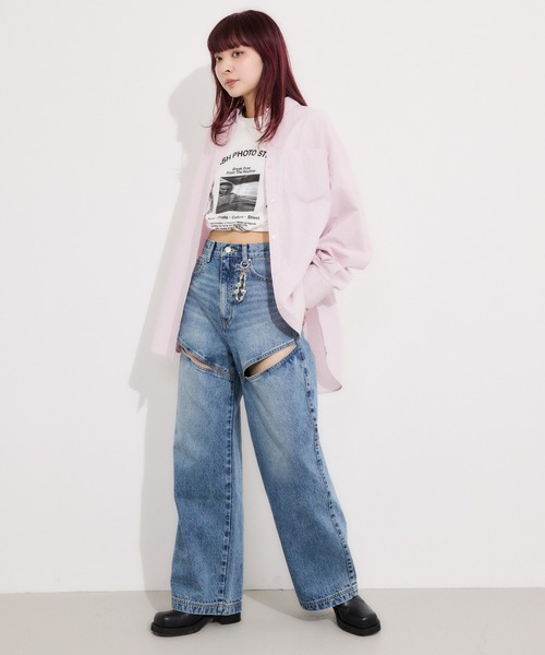 パンツ SLY J/W HOLE TUCK PT SLY | DAMAGE LACE CHECK MIDDLE パンツ (パンツ ) |SHEL'TTER