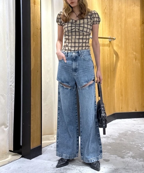 SLY スライ J/W HOLE TUCK PT デニムパンツ SLY スライ J/W HOLE TUCK PT デニムパンツ - メルカリ