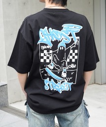 ゴースト 発泡バックプリント ビッグシルエット半袖Tシャツ メンズ レディース