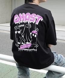 ゴースト 発泡バックプリント ビッグシルエット半袖Tシャツ メンズ レディース