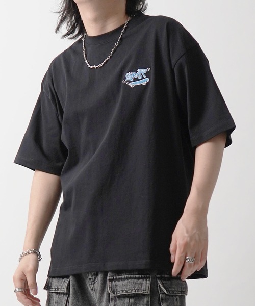 ゴースト 発泡バックプリント ビッグシルエット半袖Tシャツ メンズ