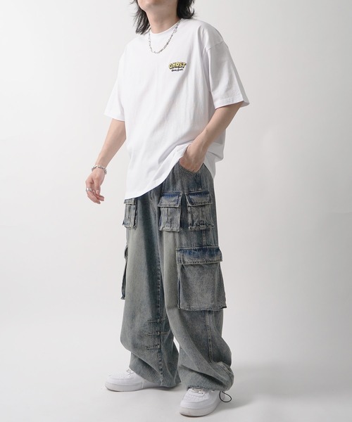 ILL'S(イルズ)の「ゴースト 発泡バックプリント ビッグシルエット半袖Tシャツ メンズ レディース(Tシャツ/カットソー・メンズ・ブラック/ホワイト/パープル/ブラック系その他/ブルー系その他/ホワイト系その他・M/L)」の14枚目の写真