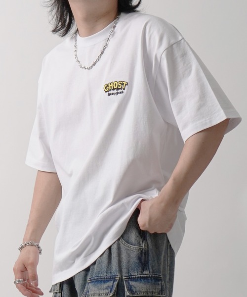 ILL'S(イルズ)の「ゴースト 発泡バックプリント ビッグシルエット半袖Tシャツ メンズ レディース(Tシャツ/カットソー・メンズ・ブラック/ホワイト/パープル/ブラック系その他/ブルー系その他/ホワイト系その他・M/L)」の11枚目の写真