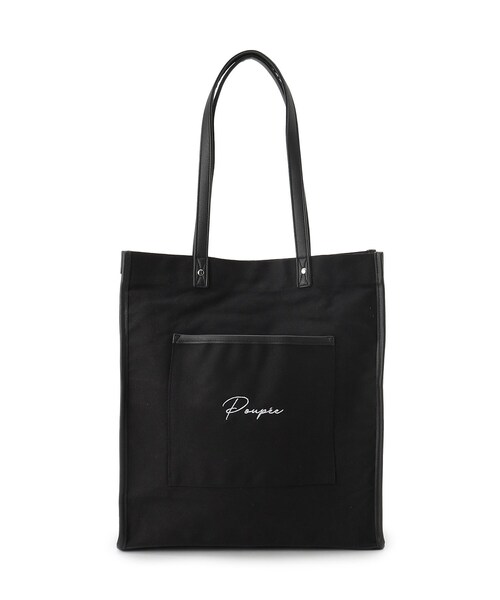 ITS'DEMO（イッツデモ）の「【推し活／A4対応】合皮パイピングキャンバストート（トートバッグ・レディース・ブラック/ブラック系3/ダークブラウン系3/アイボリー・00）」の20枚目の写真