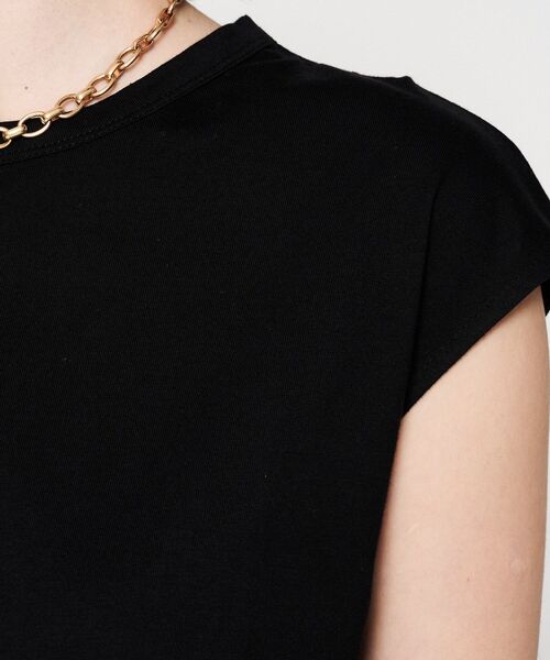 cloenc（クロエンス）の「【マシンウォッシュ】ノースリーブフォルムTシャツ（Tシャツ/カットソー・レディース・ブラック/ホワイト/ピンク/ブラウン系その他・02）」の19枚目の写真