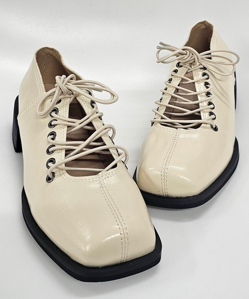 ANOTHER S(アナザーエス)の「バレエコアスクエアーローファー(ローファー・レディース・アイボリー/ブラック・37/38/39)」の10枚目の写真