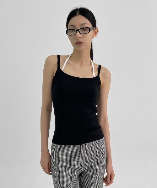 BLACKUP（ブラックアップ）の「[MADE] イージーベーシックキャミソール (カップ付き)（キャミソール・レディース・アイボリー/ブラック・MEDIUM/SMALL）」の16枚目の写真