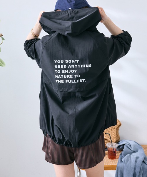 PUAL CE CIN(ピュアルセシン)の「【水陸両用】ナイロンストレッチパーカー(ラッシュガード・レディース・ベージュ/ブラック・FREE)」の20枚目の写真