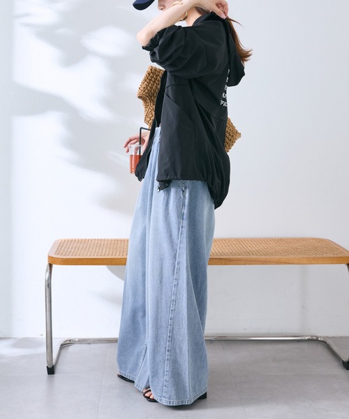 PUAL CE CIN(ピュアルセシン)の「【水陸両用】ナイロンストレッチパーカー(ラッシュガード・レディース・ベージュ/ブラック・FREE)」の22枚目の写真