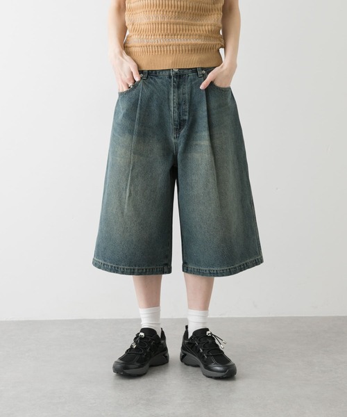 SENSE OF PLACE by URBAN RESEARCH（センスオブプレイスバイアーバンリサーチ）の「ニーレングスデニム（デニムパンツ・レディース・インディゴブルー/ライトインディゴブルー・SMALL/MEDIUM）」の2枚目の写真