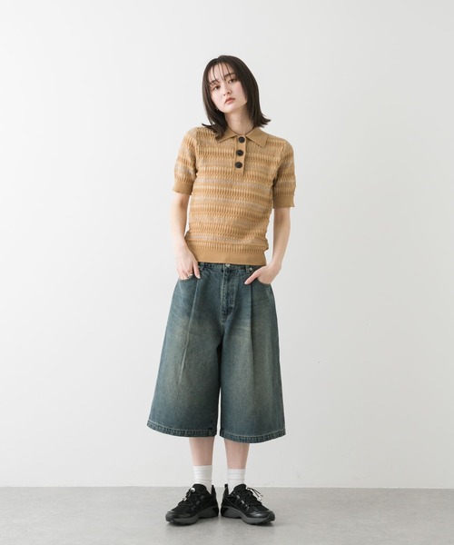 SENSE OF PLACE by URBAN RESEARCH（センスオブプレイスバイアーバンリサーチ）の「ニーレングスデニム（デニムパンツ・レディース・インディゴブルー/ライトインディゴブルー・SMALL/MEDIUM）」の8枚目の写真