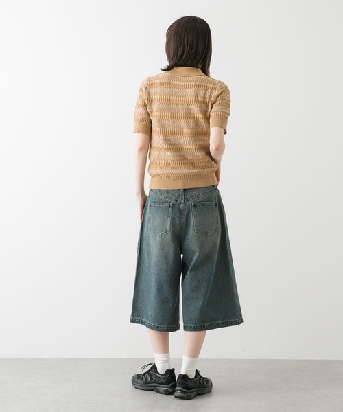 SENSE OF PLACE by URBAN RESEARCH（センスオブプレイスバイアーバンリサーチ）の「ニーレングスデニム（デニムパンツ・レディース・インディゴブルー/ライトインディゴブルー・SMALL/MEDIUM）」の9枚目の写真