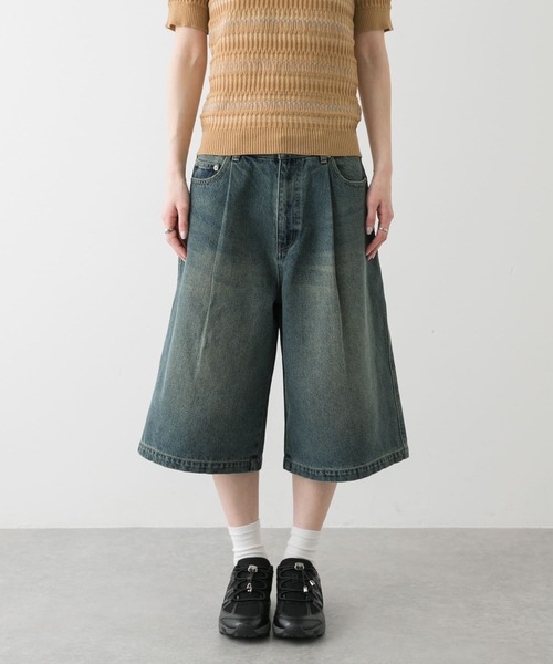 SENSE OF PLACE by URBAN RESEARCH（センスオブプレイスバイアーバンリサーチ）の「ニーレングスデニム（デニムパンツ・レディース・インディゴブルー/ライトインディゴブルー・SMALL/MEDIUM）」の11枚目の写真