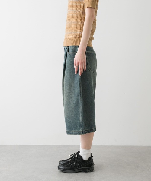 SENSE OF PLACE by URBAN RESEARCH（センスオブプレイスバイアーバンリサーチ）の「ニーレングスデニム（デニムパンツ・レディース・インディゴブルー/ライトインディゴブルー・SMALL/MEDIUM）」の12枚目の写真