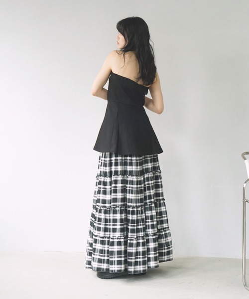 O'fmus(オフムス)の「【O'fmus】ペプラムベアトップ ofmw25s024(その他トップス・レディース・ブラック/チャコールグレー・FREE)」の6枚目の写真