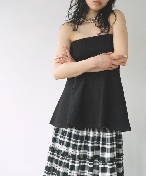 O'fmus(オフムス)の「【O'fmus】ペプラムベアトップ ofmw25s024(その他トップス・レディース・ブラック/チャコールグレー・FREE)」の7枚目の写真
