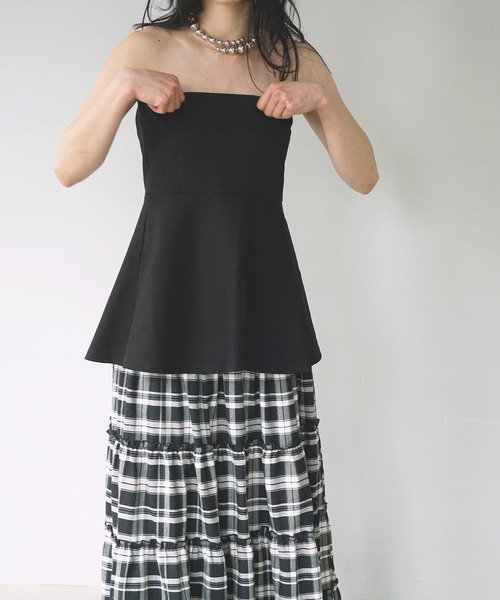 O'fmus(オフムス)の「【O'fmus】ペプラムベアトップ ofmw25s024(その他トップス・レディース・ブラック/チャコールグレー・FREE)」の8枚目の写真