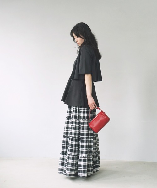 O'fmus(オフムス)の「【O'fmus】ペプラムベアトップ ofmw25s024(その他トップス・レディース・ブラック/チャコールグレー・FREE)」の14枚目の写真